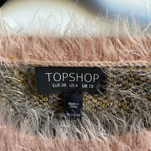 Topshop Pink Fuzzy Leopard Sweater - Picture 5 of 5